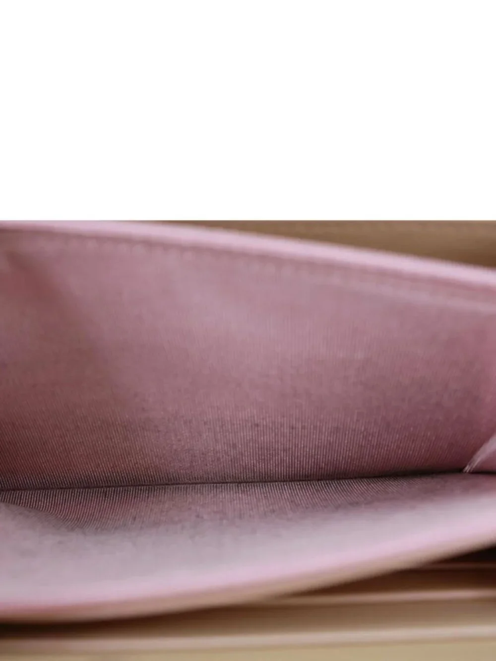 Chanel  Gusset Iridescent Leather Zip Around Wallet Pink